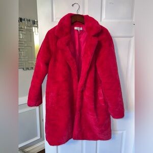 Hot Pink Faux Fur Jacket
